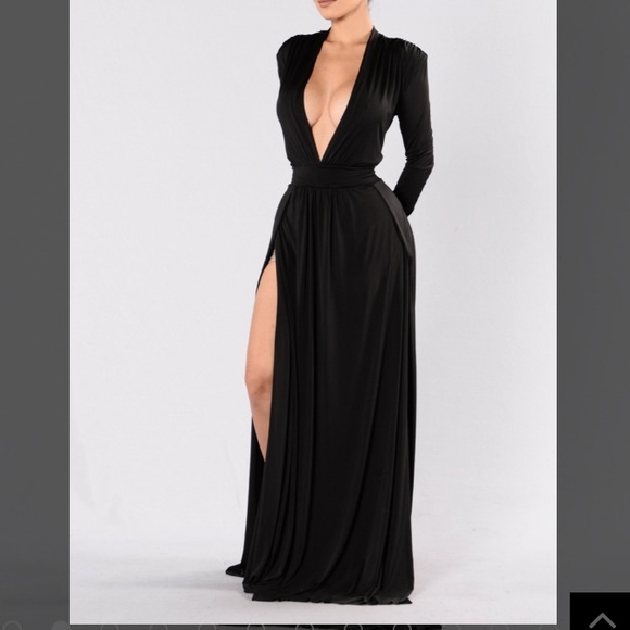 Fashion Nova Dresses & Skirts - Black double slit long dress